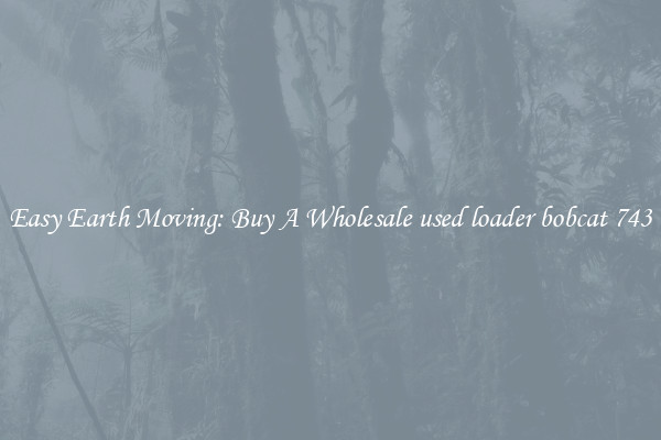 Easy Earth Moving: Buy A Wholesale used loader bobcat 743