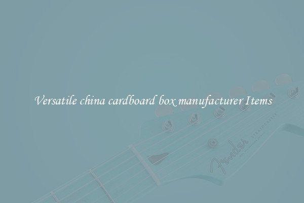 Versatile china cardboard box manufacturer Items