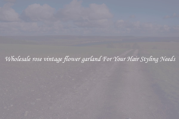 Wholesale rose vintage flower garland For Your Hair Styling Needs