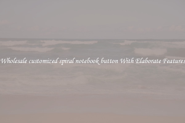 Wholesale customized spiral notebook button With Elaborate Features