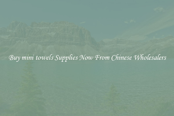 Buy mini towels Supplies Now From Chinese Wholesalers