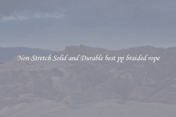 Non-Stretch Solid and Durable best pp braided rope
