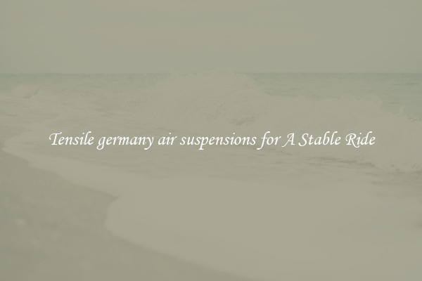 Tensile germany air suspensions for A Stable Ride