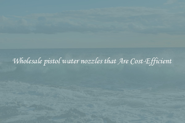 Wholesale pistol water nozzles that Are Cost-Efficient 