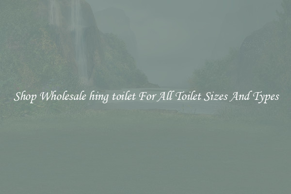 Shop Wholesale hing toilet For All Toilet Sizes And Types
